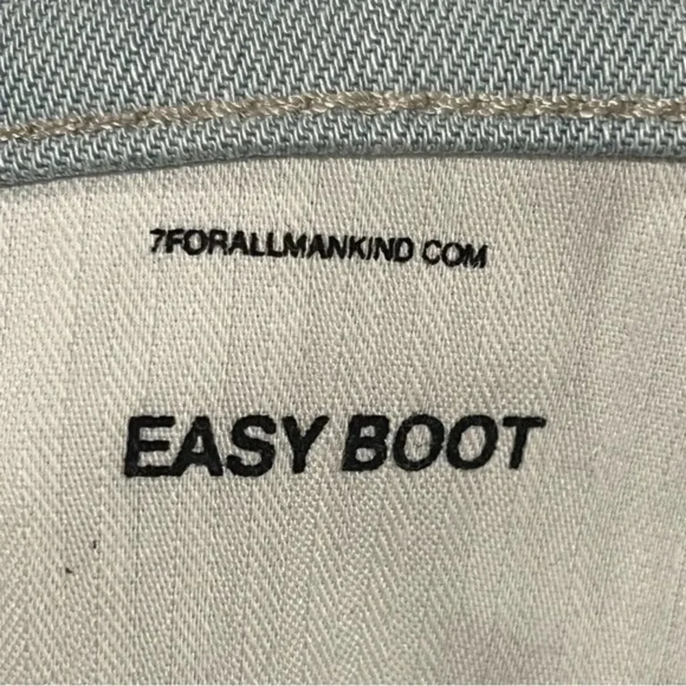 7 For All Mankind Easy Boot 25 High Rise 34" Light Wash - Picture 8 of 10